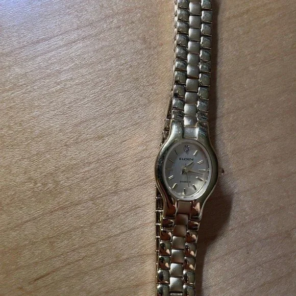 Vintage 14kgp Gold & Diamond Elgin Women’s Watch